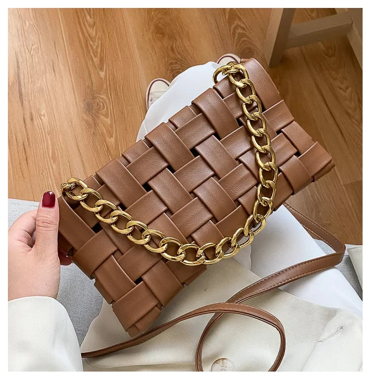 New Trend Wild Metallic Braid Women Ladies Design Messenger Small