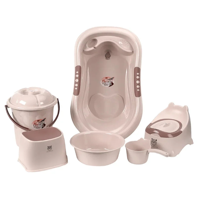 7 PCS Baby Bathtub Set Accessories Bathtub with Children's