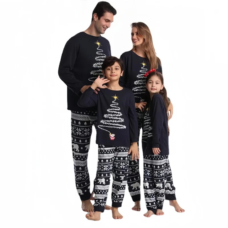 Christmas Pajamas Family Matching Outfits Xmas Mother Kids Baby