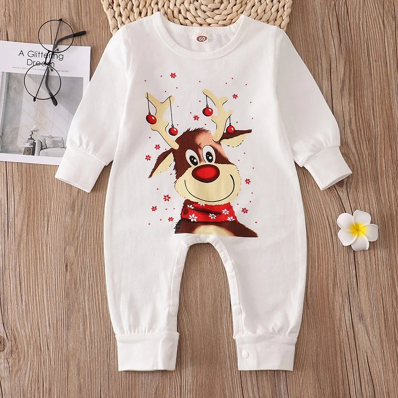 Christmas Family Pajamas Set Adult Kid Sleepwear 2PCS Matching Clothes