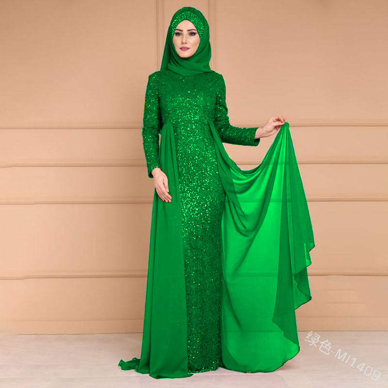 Elegant Celebrity ABaya Sweet Slim Long Sleeve Dress LS1409
