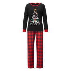 Christmas Pajamas Loungewear Set Long Sleeve Tree Graphic