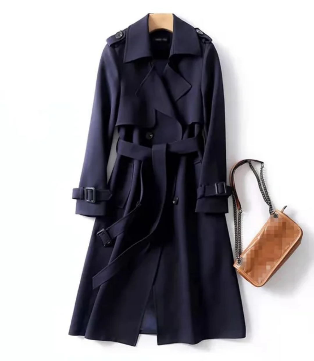 Trench coat women's mid-length spring and autumn version plus size popular British