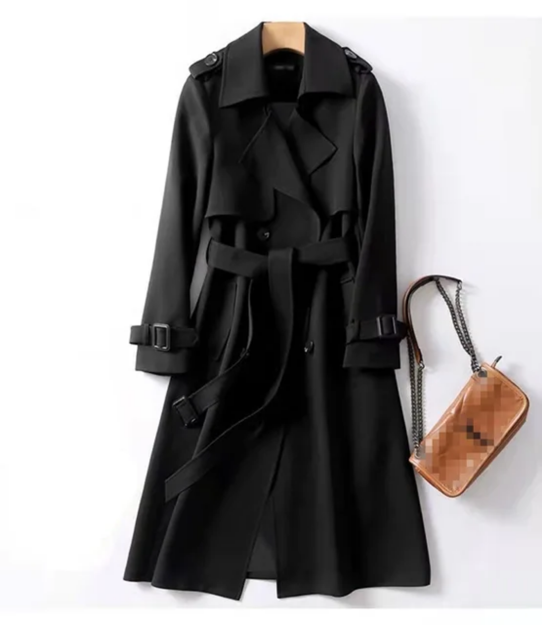 Trench coat women's mid-length spring and autumn version plus size popular British