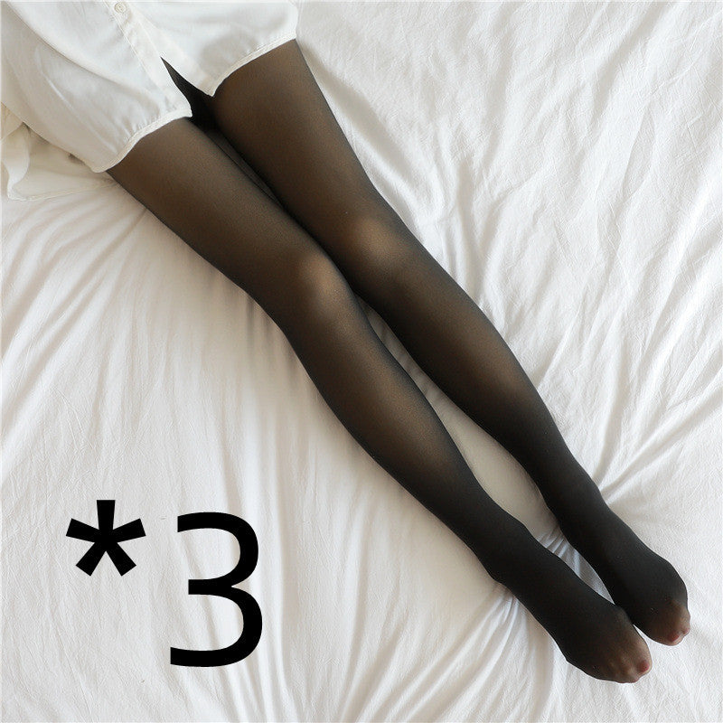 Plus Size Leggings Fleece Lined Tights Fall And Winter Warm Fleece