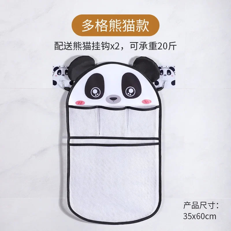 Cute Cartoon Transparent Multifunction Bath Toy Organizer Baby Bathroom