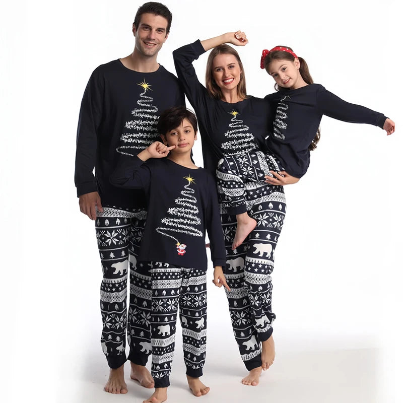 Christmas Pajamas Family Matching Outfits Xmas Mother Kids Baby