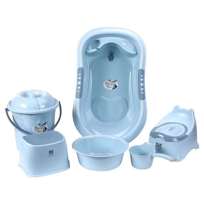 7 PCS Baby Bathtub Set Accessories Bathtub with Children's