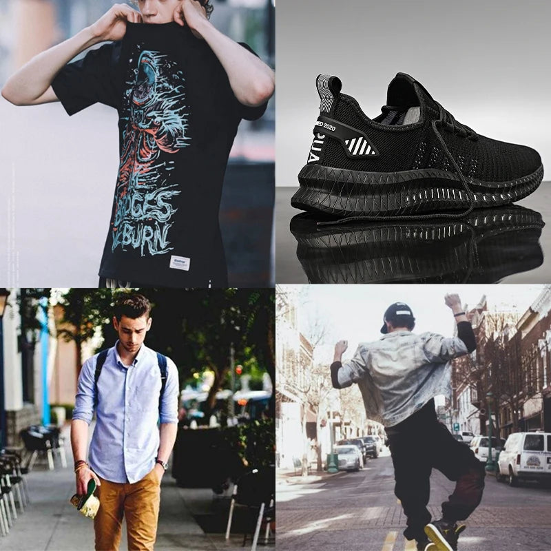 Men's Running Shoes Outdoor Breathable Men Sports Shoes Anti-slip