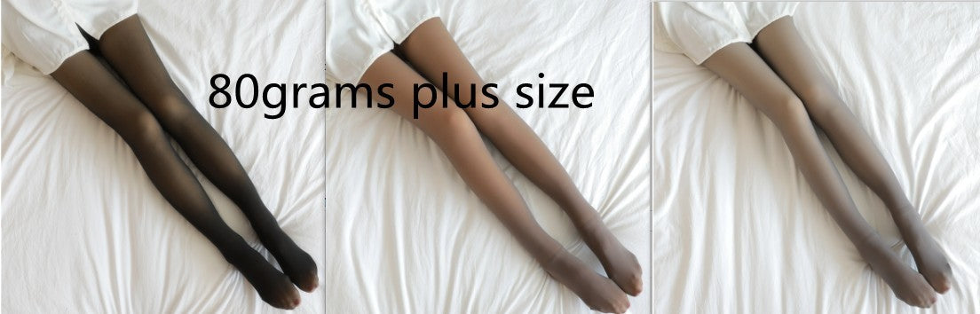 Plus Size Leggings Fleece Lined Tights Fall And Winter Warm Fleece