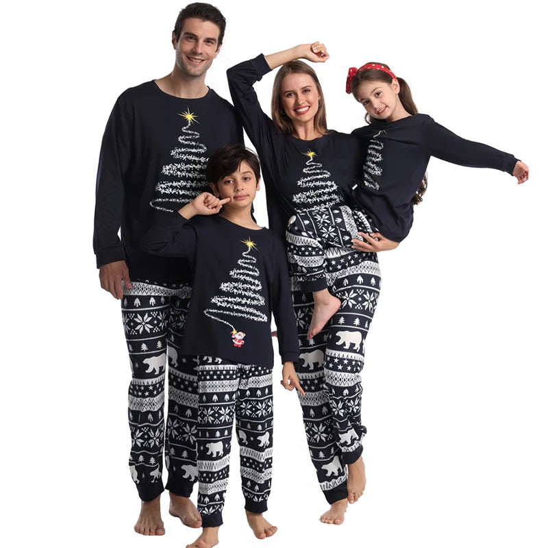 Christmas Pajamas Family Matching Outfits Xmas Mother Kids Baby