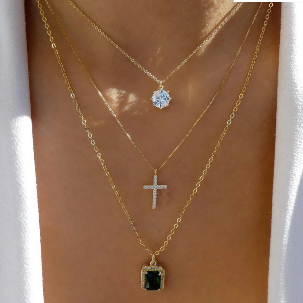 Vintage New Gold Color Multiple Styles Necklace For Women