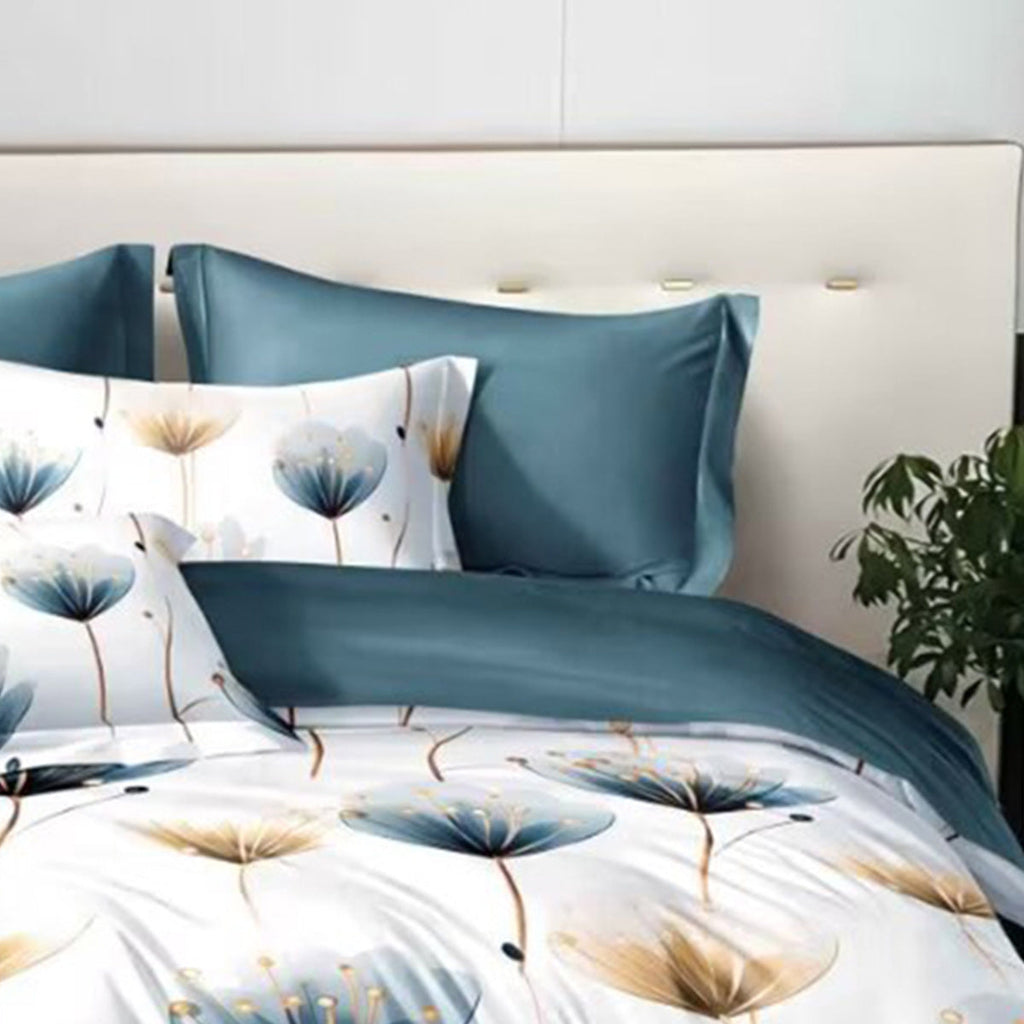 3-piece Set Of Simple And Fresh Blue And White Floral Duvet Cover, Polyester Bedroom Decoration Bedding Set Twin Full Queen King Size