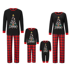 Christmas Pajamas Loungewear Set Long Sleeve Tree Graphic