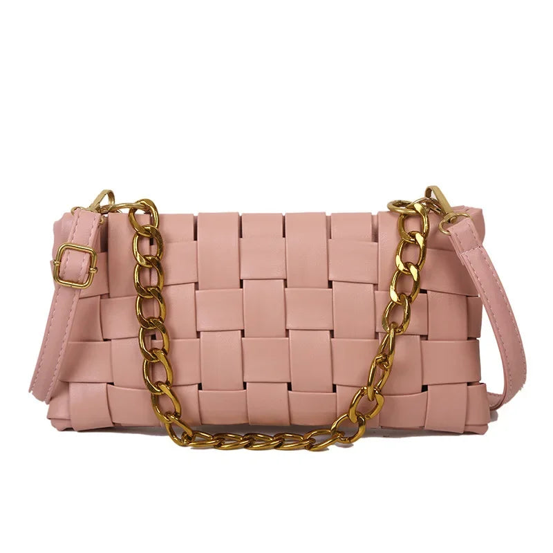 New Trend Wild Metallic Braid Women Ladies Design Messenger Small