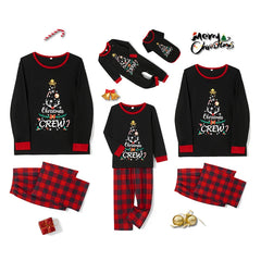 Christmas Pajamas Loungewear Set Long Sleeve Tree Graphic