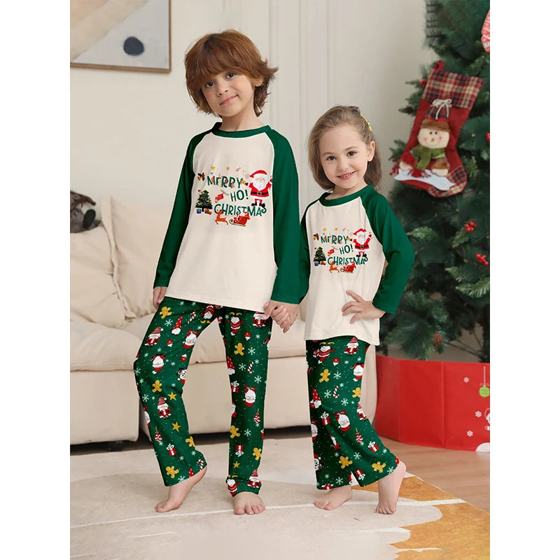 Christmas Pajamas Family Outfits Set Adult Father Mother Kids  Pyjamas Dog
