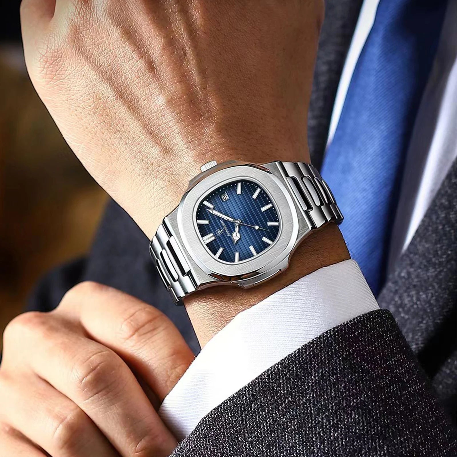 New POEDAGAR Luxury Watch Business Waterproof Male Clock Luminou