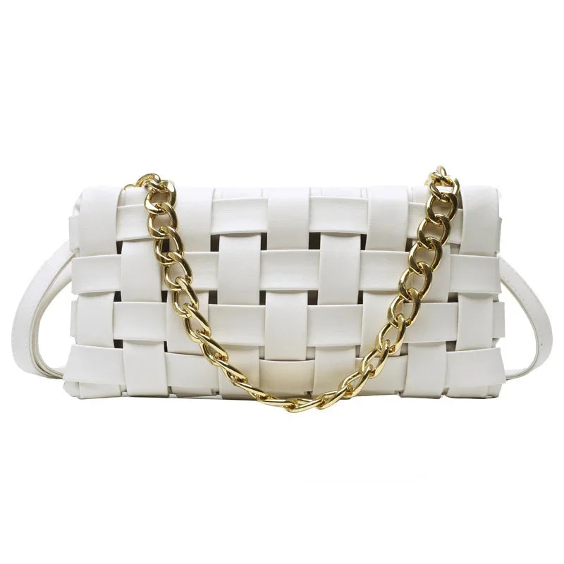 New Trend Wild Metallic Braid Women Ladies Design Messenger Small