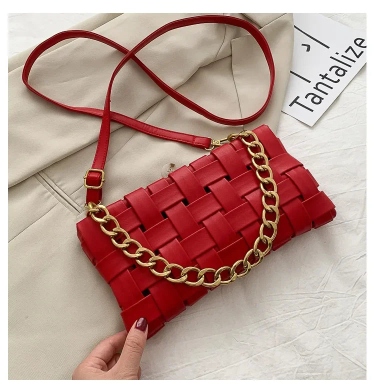 New Trend Wild Metallic Braid Women Ladies Design Messenger Small