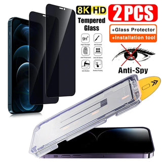 2Pcs Privacy Tempered Glass Screen Protector for IPhone Pro Max...