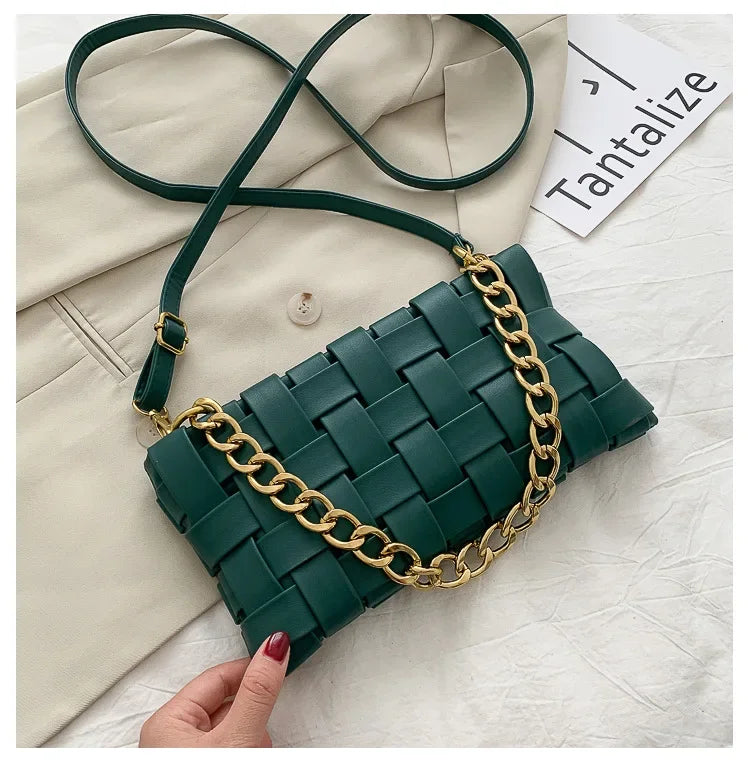 New Trend Wild Metallic Braid Women Ladies Design Messenger Small