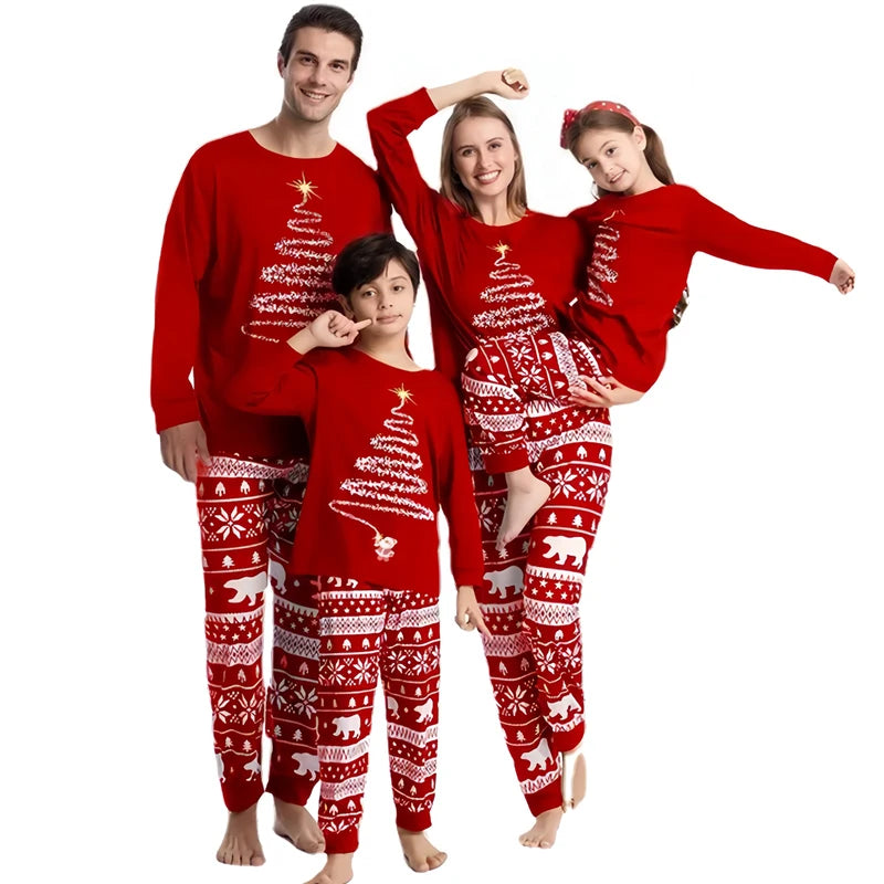 Christmas Pajamas Family Matching Outfits Xmas Mother Kids Baby