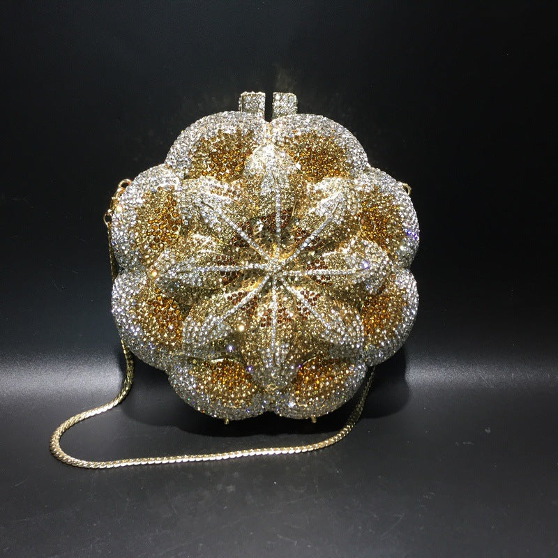 Rhinestone Clutch for Women, Floral Evening Bag