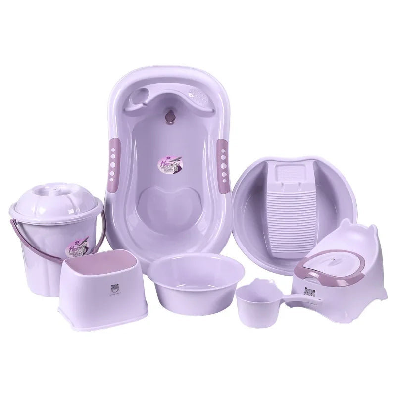 7 PCS Baby Bathtub Set Accessories Bathtub with Children's