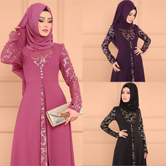 Muslim Two Piece Set of  Islamic Clothing Fashion Abaya Dress