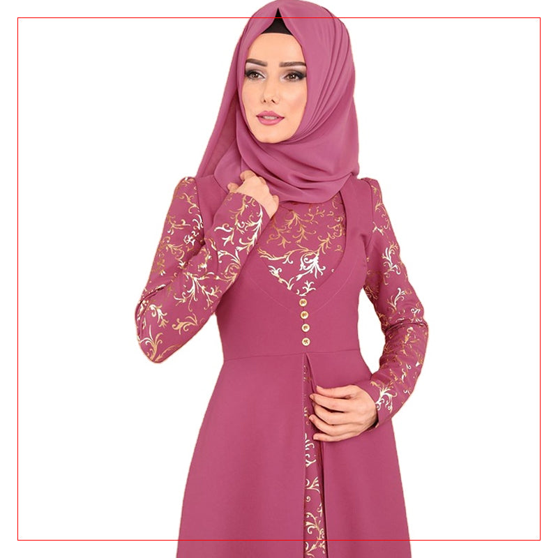 Muslim Two Piece Set of  Islamic Clothing Fashion Abaya Dress
