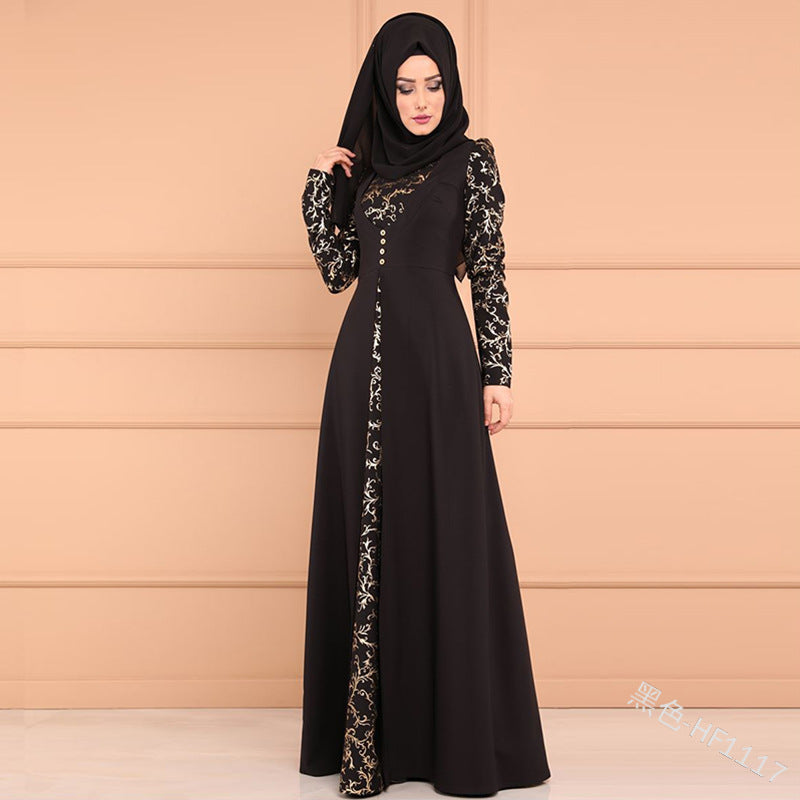 Muslim Two Piece Set of  Islamic Clothing Fashion Abaya Dress