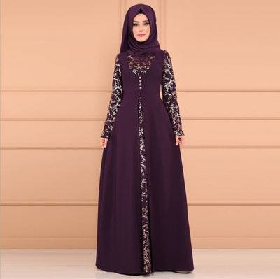 Muslim Two Piece Set of  Islamic Clothing Fashion Abaya Dress