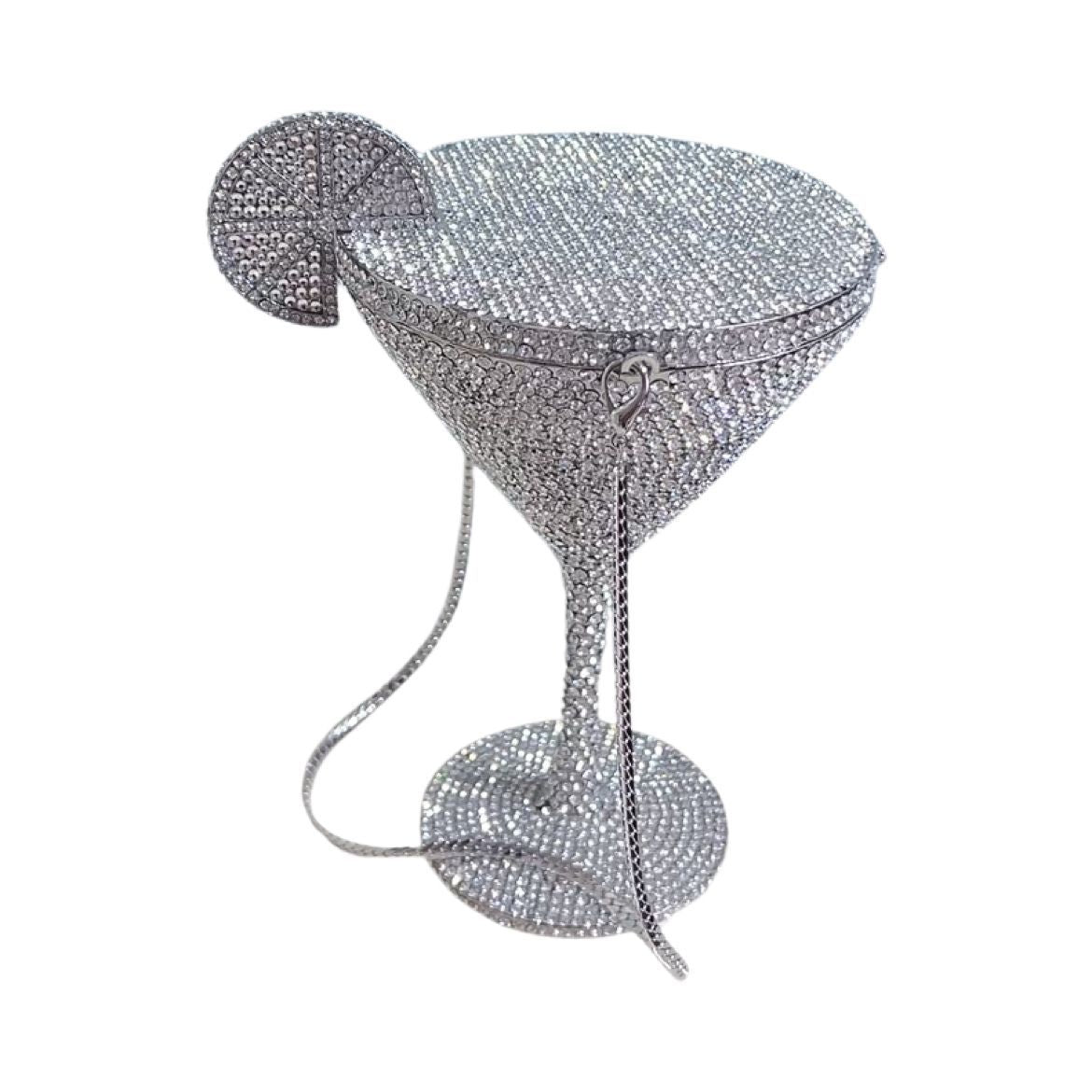 Rhinestone Martini Glasses Set - Crystal Cocktail Goblets