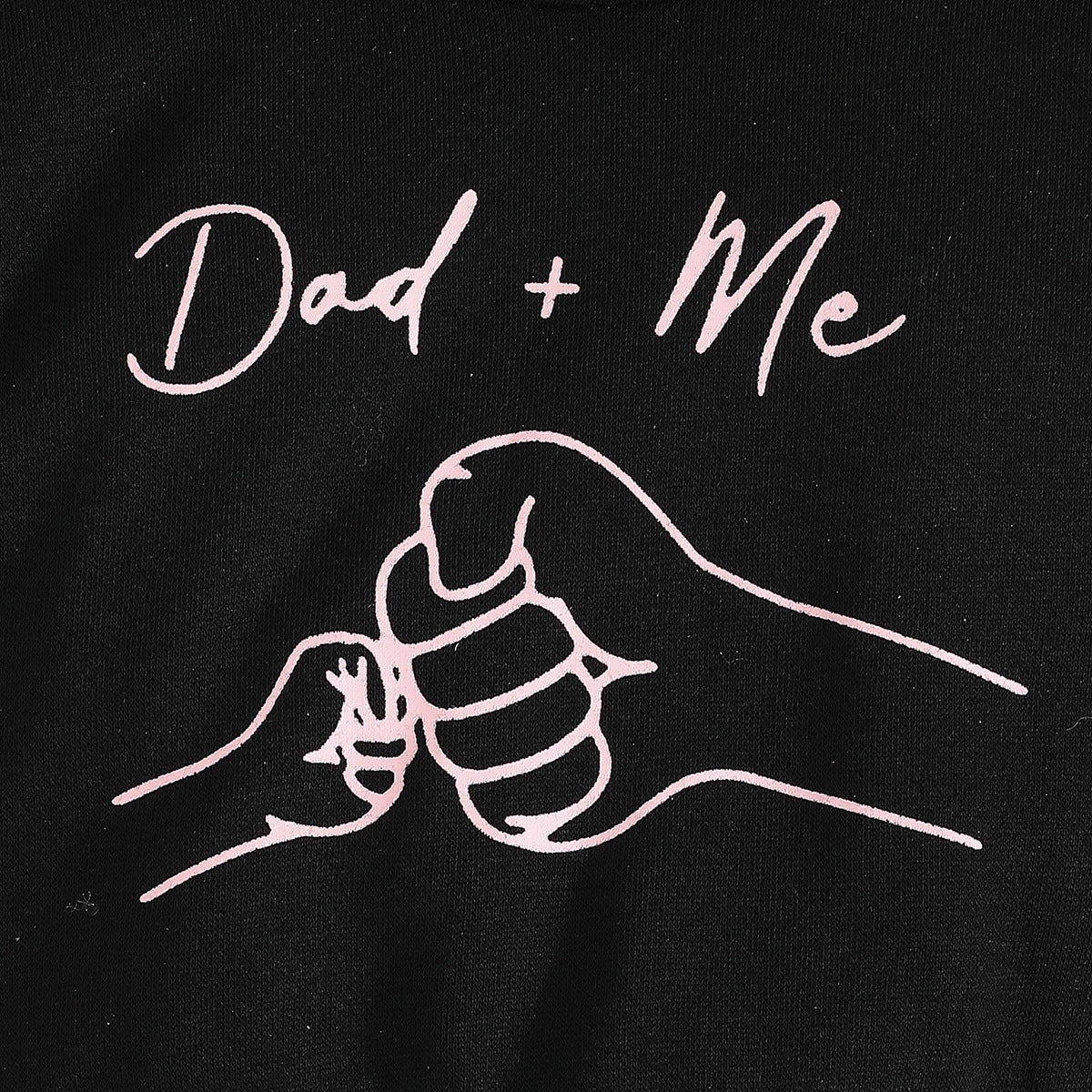 Dad Baby sweatshirt casual color-blocked trousers two-piece set