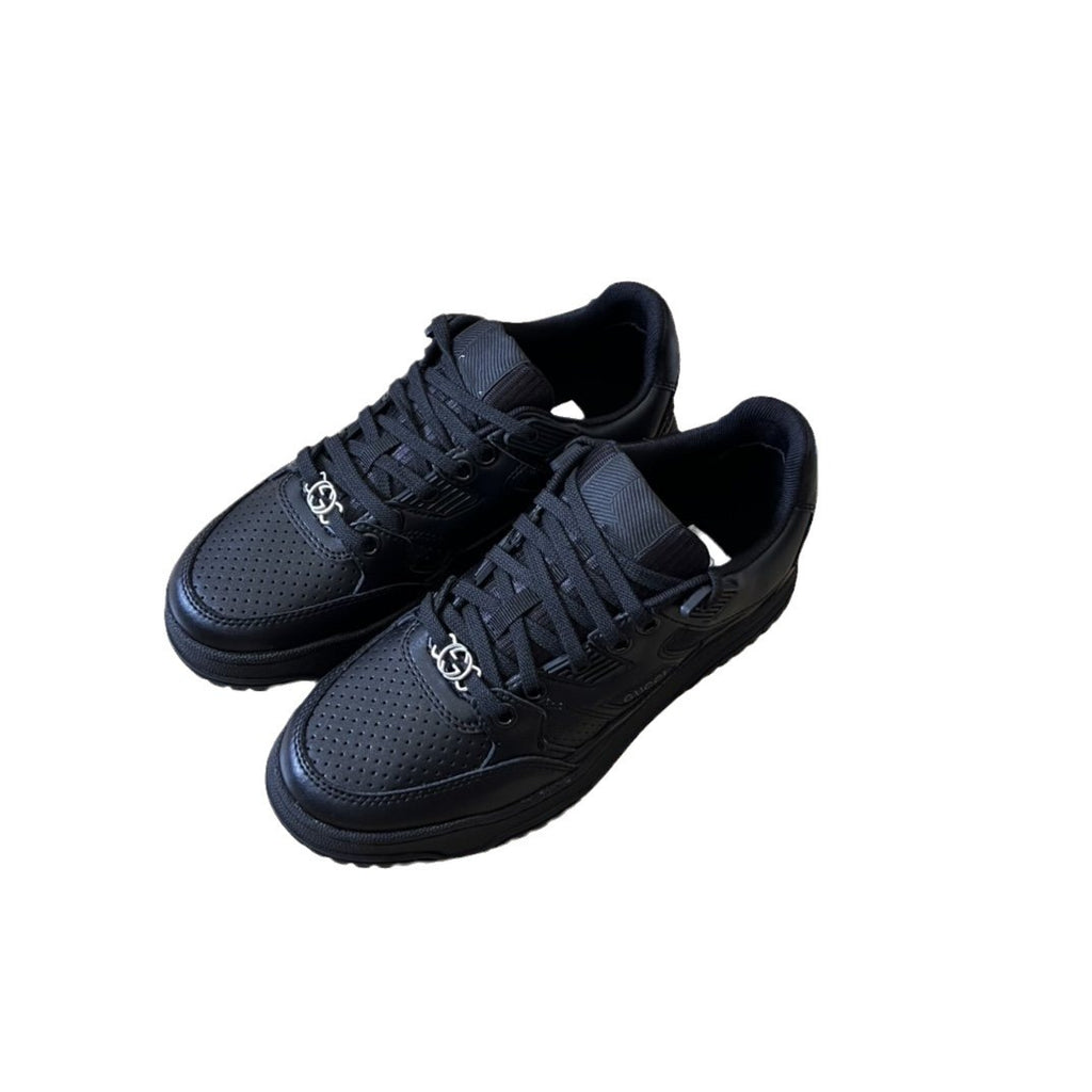 platform soled board shoes 2024 summer new round toe punching