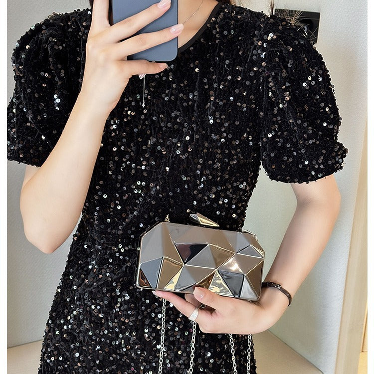 SEO Title: Geometric Acrylic Clutch Bag - Luxury Evening Purse | MTS-Glamour