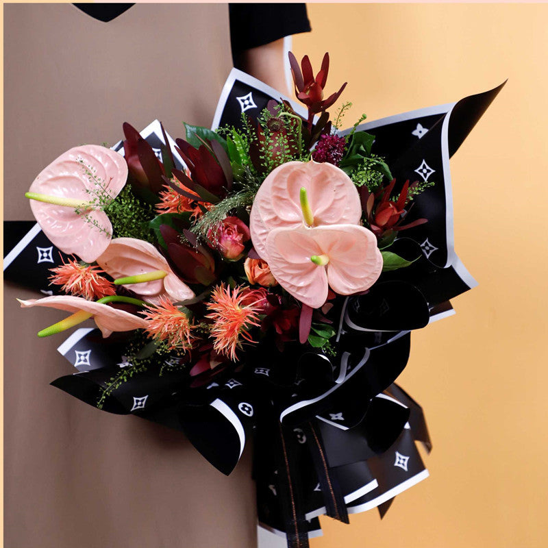 New big brand flower wrapping paper waterproof art paper high-grade rose