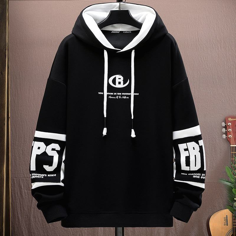Men's Black Tracksuit Set - Hooded Sweatshirt & Joggers Sports Suit