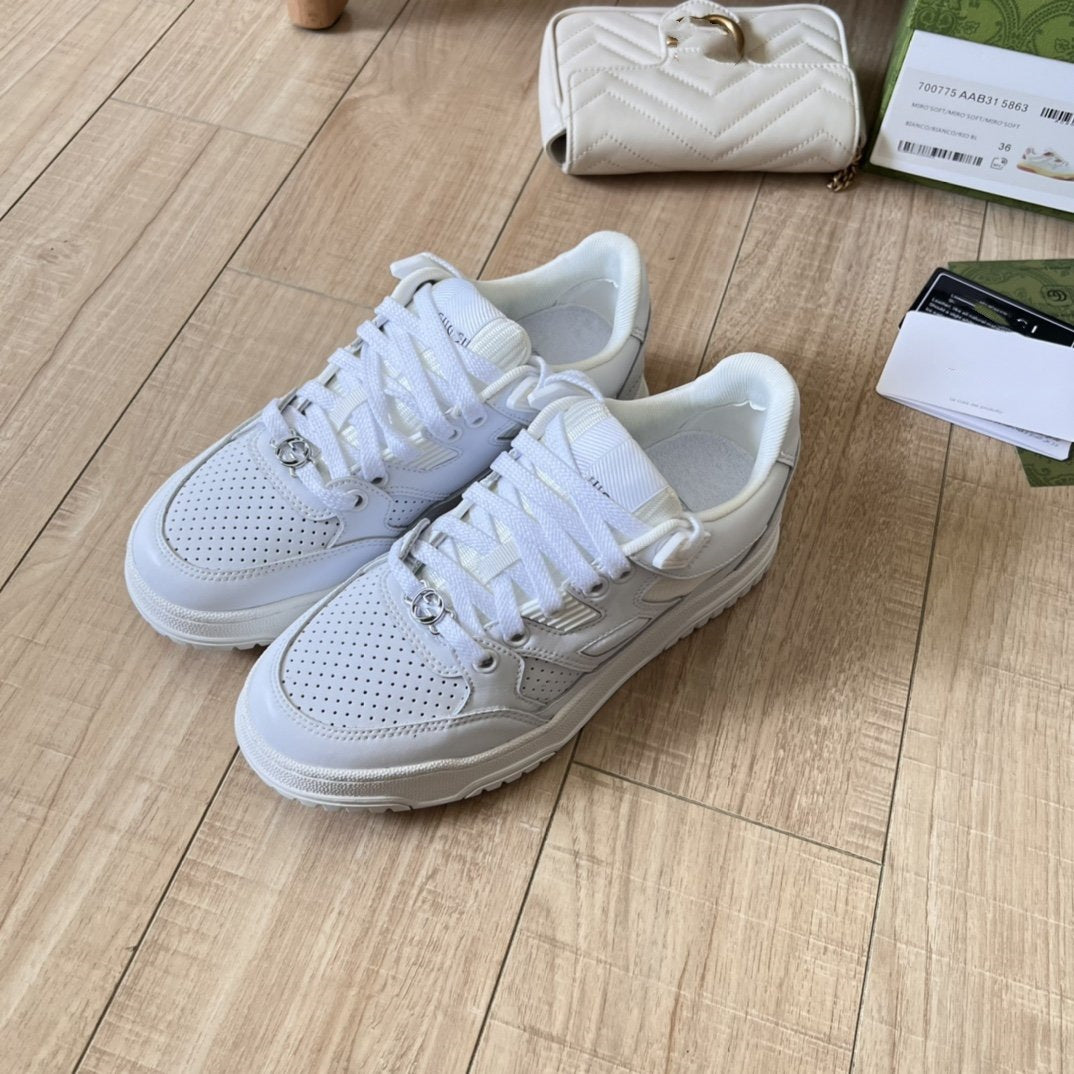 platform soled board shoes 2024 summer new round toe punching