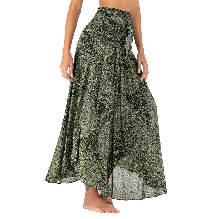 Boho Chic 2-in-1 skirt dress beacht two wear large swing