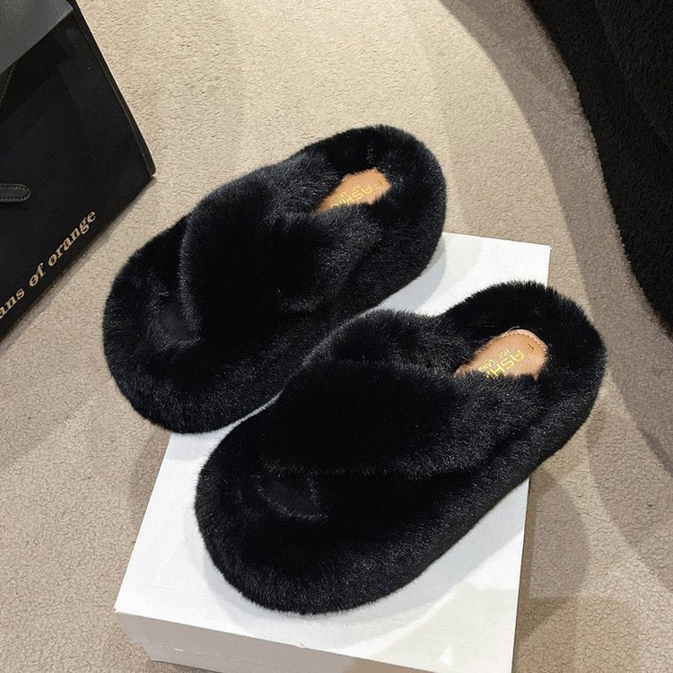 SLIPPERS FOR WOMEN TO WEAR OUTSIDE HIGH HEELS WEAR COTTON SHOES