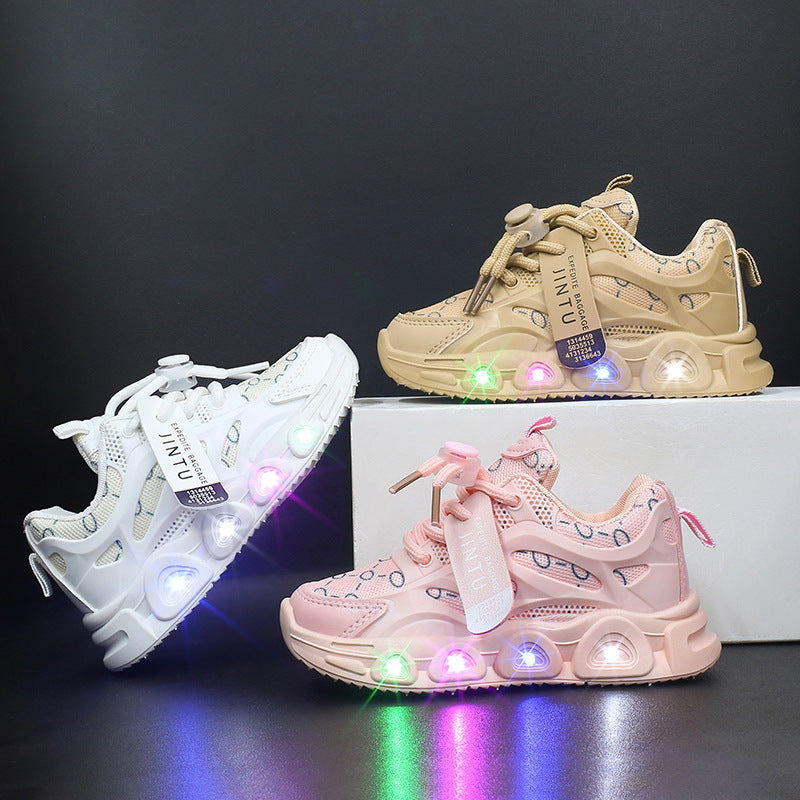 Kids' LED Light-up Sneakers Flashing shoes for Girls