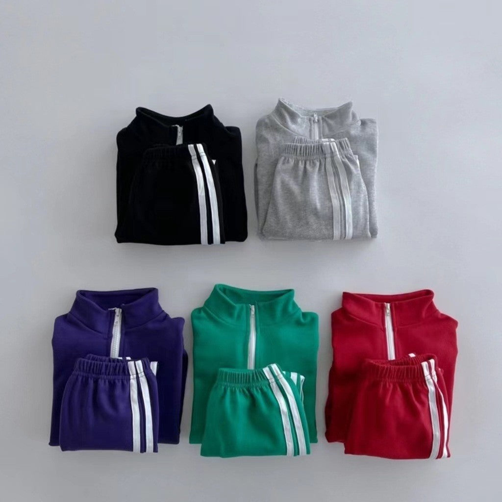 Kids Tracksuit Set - Zipper Jacket & Leggings Sports Outfit for Boys & Girls