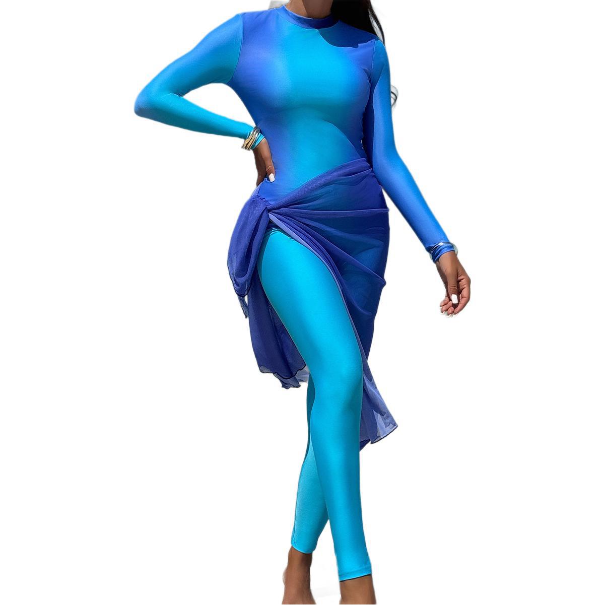Modest Swimsuit Set Long Sleeve UV Protection Swimwear for Women