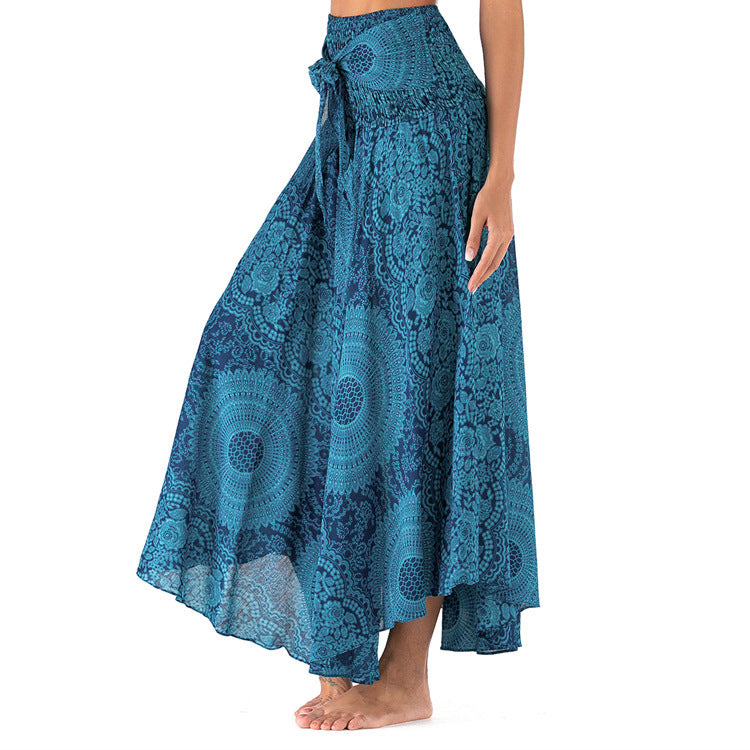 Boho Chic 2-in-1 skirt dress beacht two wear large swing