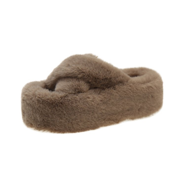 SLIPPERS FOR WOMEN TO WEAR OUTSIDE HIGH HEELS WEAR COTTON SHOES