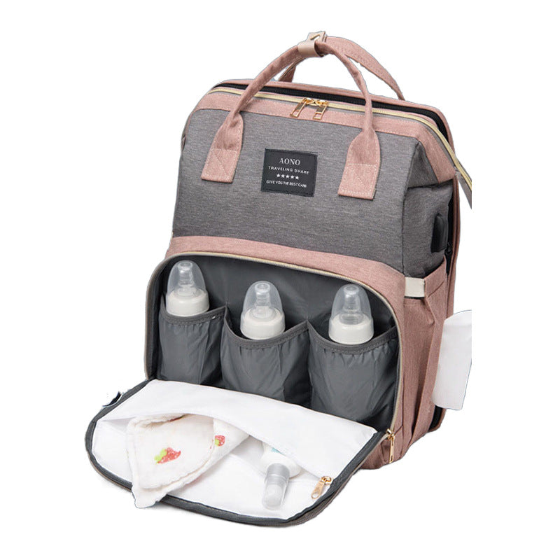 Diaper backpack, stylish waterproof baby bag unisex