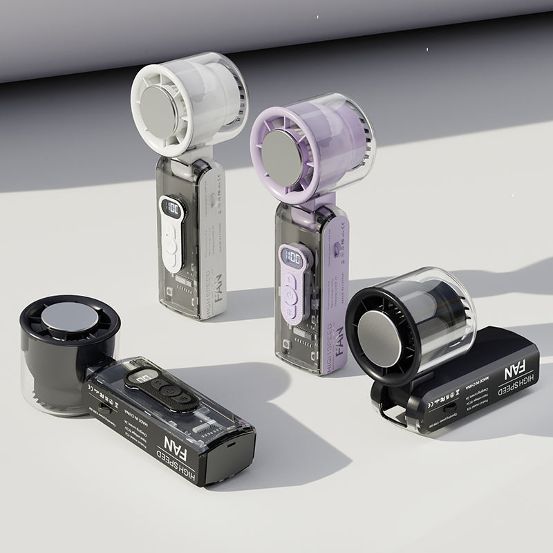 Portable Handheld Cooling Fan - Mini Ice Refrigeration Turbo Fan with Long Battery Life