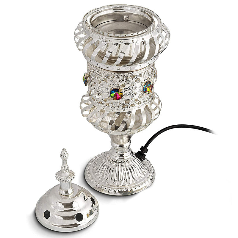 Luxury Gold Arabic Electric Incense Burner - Traditional Middle Eastern Bakhoor Burner